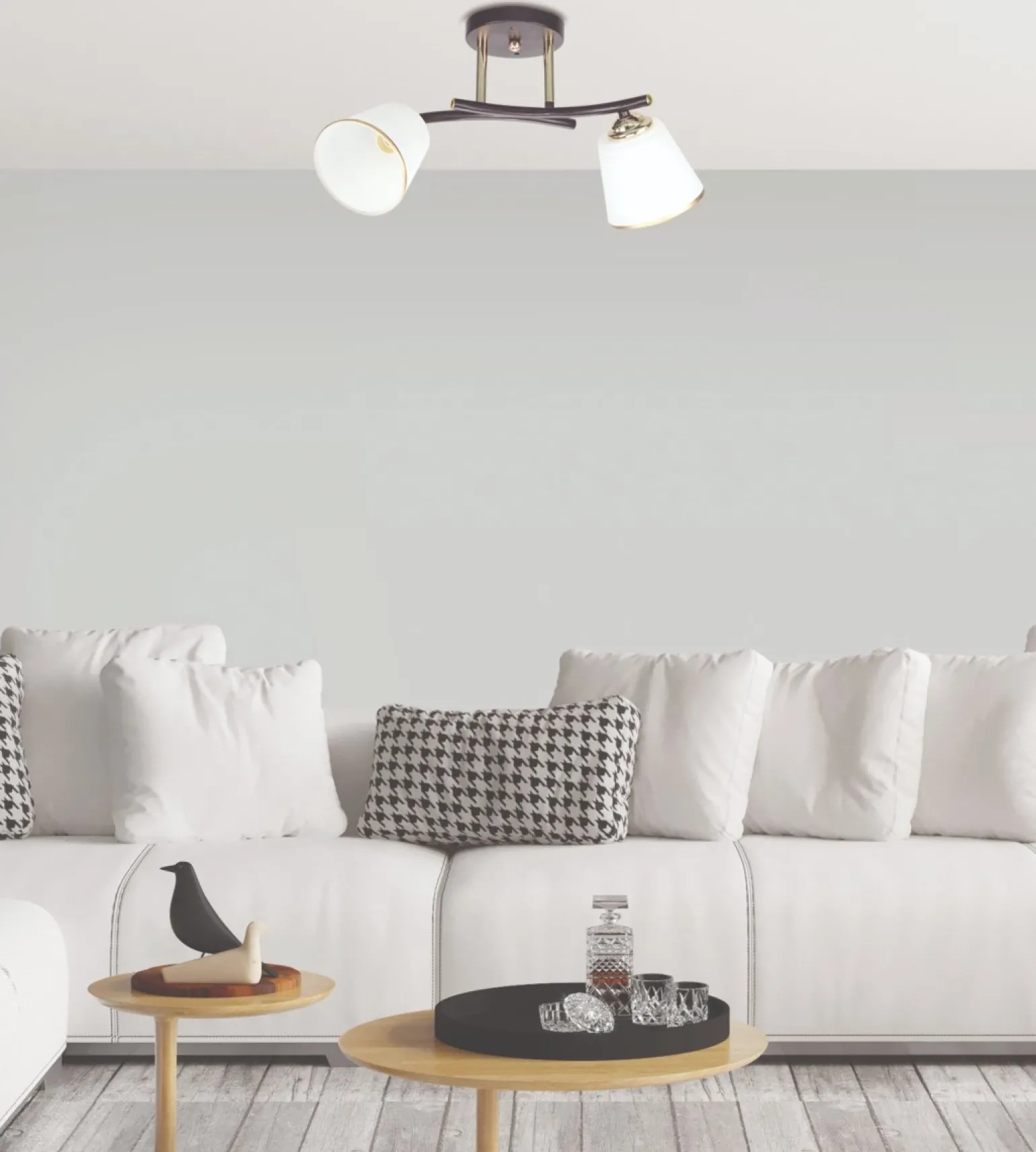 Sklep Kaja Lampa sufitowa z dwoma kloszami, na żarówki E27 32-22622 z serii GRECO | Kaja Oś