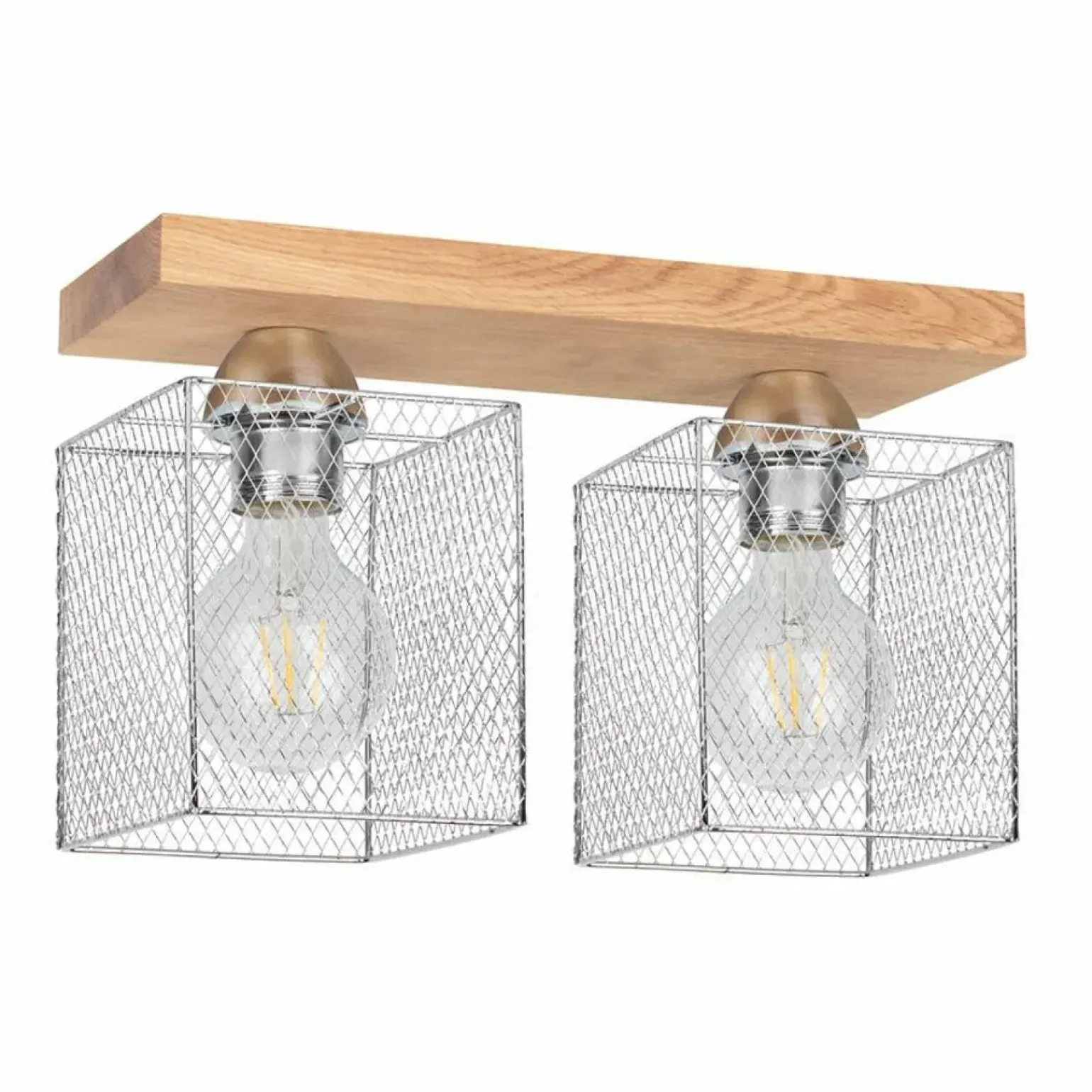 Flash Sale Lampa sufitowa z dwoma loftowymi spotami 8175274 NORMAN WOOD | Kaja Żyrandole Nowoczesne