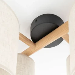 Fashion Lampa sufitowa z elementami drewna TK 6866 DEVA | Kaja Oświetlenie Żyrandole Nowoczesne