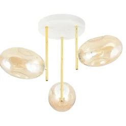 Hot Lampa sufitowa z kloszami w kolorze miodowym 1278/3 z serii ARGO Żyrandole Nowoczesne