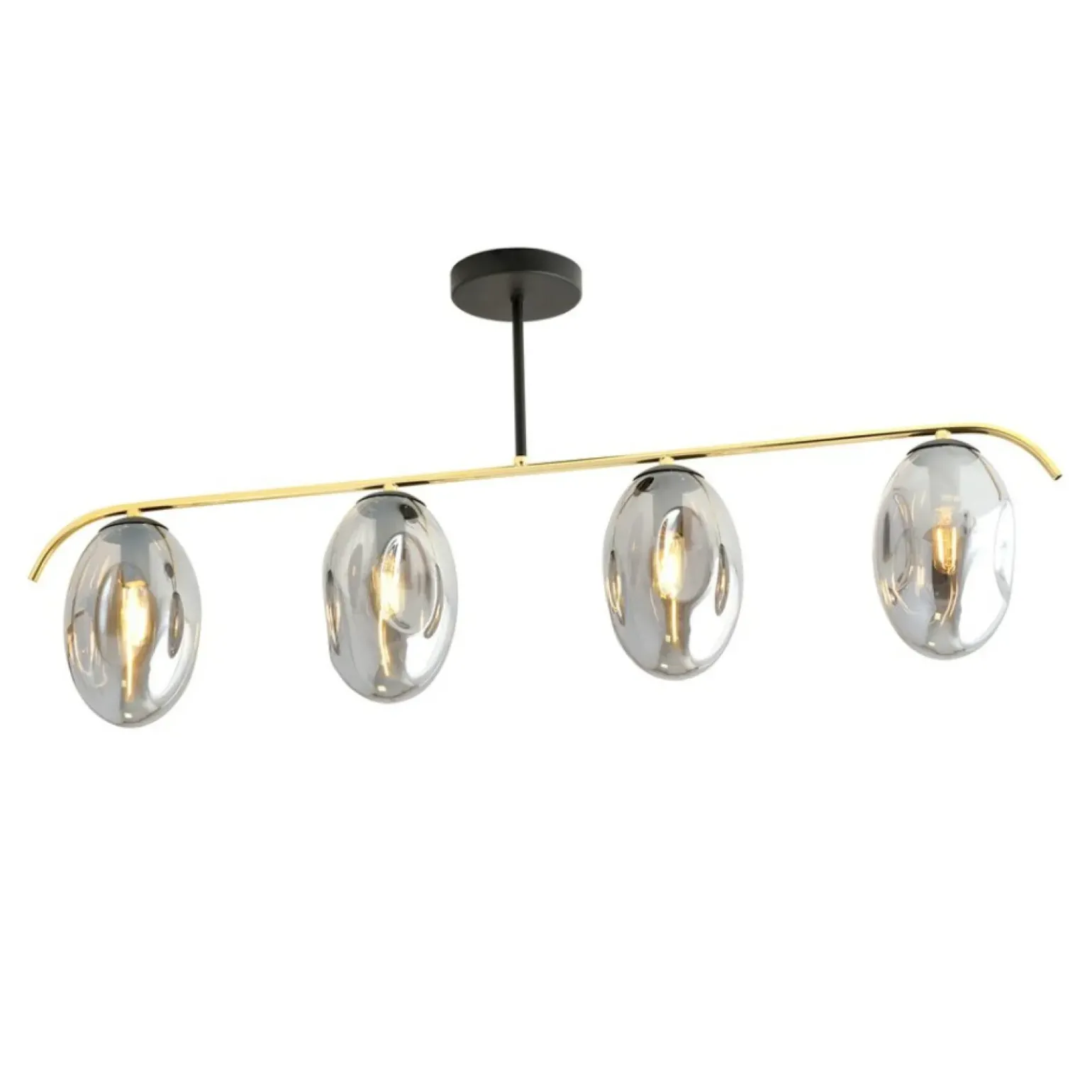 Fashion Lampa sufitowa z kloszami w kolorze grafitowym 1280/4 z serii FINES Żyrandole Nowoczesne