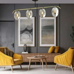 Fashion Lampa sufitowa z kloszami w kolorze grafitowym 1280/4 z serii FINES Żyrandole Nowoczesne