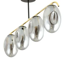Fashion Lampa sufitowa z kloszami w kolorze grafitowym 1280/4 z serii FINES Żyrandole Nowoczesne