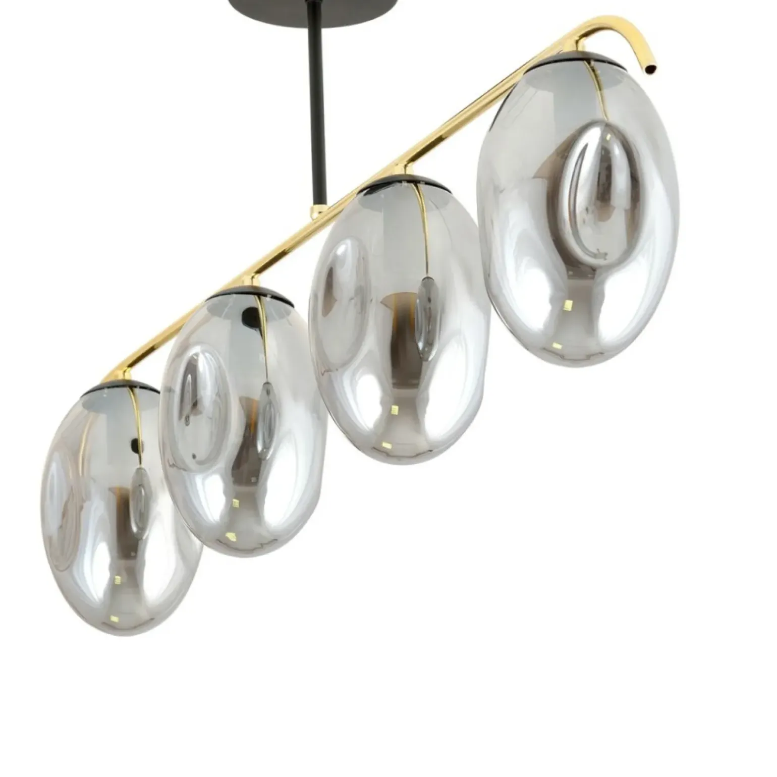 Fashion Lampa sufitowa z kloszami w kolorze grafitowym 1280/4 z serii FINES Żyrandole Nowoczesne