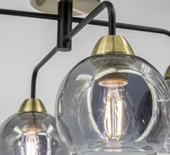 Sklep Kaja Lampa sufitowa z kloszami, kolor mosiądz 2213/4 BL 21QG z serii ASPEN