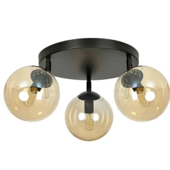 Best Lampa sufitowa z kloszami w kolorze miodowym 778/3APREM | Kaja Żyrandole Nowoczesne