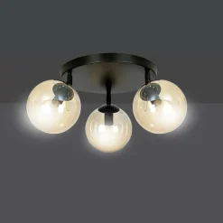 Best Lampa sufitowa z kloszami w kolorze miodowym 778/3APREM | Kaja Żyrandole Nowoczesne