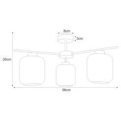 Fashion Lampa sufitowa z kloszami o ciekawym kształcie K-5516 z serii PIEGA Żyrandole Nowoczesne
