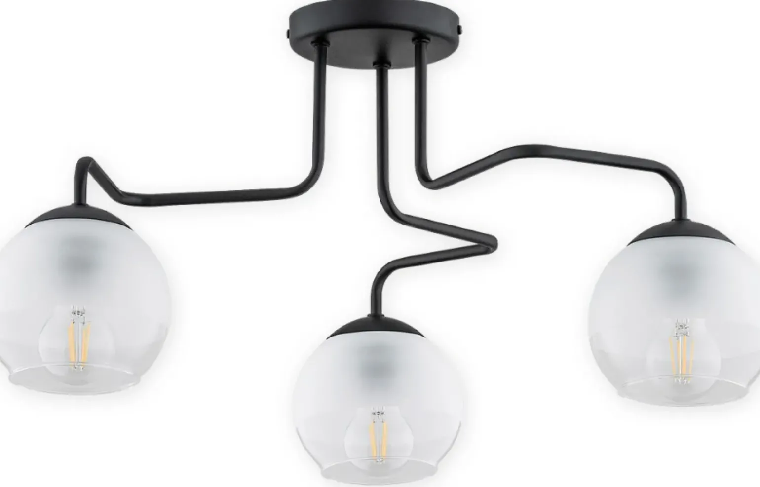 Sklep Kaja Lampa sufitowa z kloszami w dół O3093 W3 CZA SEGRE | Kaja Oświetlenie