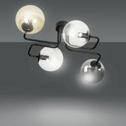 Store Lampa sufitowa z kolorowymi kloszami 843/4M1 | Kaja Oświetlenie Żyrandole Nowoczesne