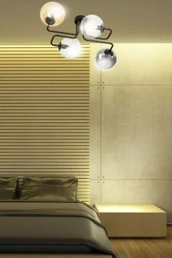 Store Lampa sufitowa z kolorowymi kloszami 843/4M1 | Kaja Oświetlenie Żyrandole Nowoczesne