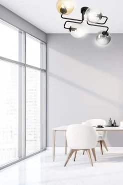 Store Lampa sufitowa z kolorowymi kloszami 843/4M1 | Kaja Oświetlenie Żyrandole Nowoczesne