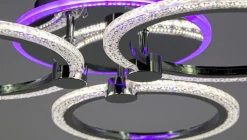 Shop Lampa sufitowa z kolorowymi ledami DRS2032/3 z serii RING Żyrandole Nowoczesne