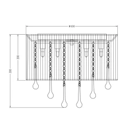 Sklep Kaja Lampa sufitowa z kryształkami RLX92174-8A VERONA| Kaja Oświetlenie