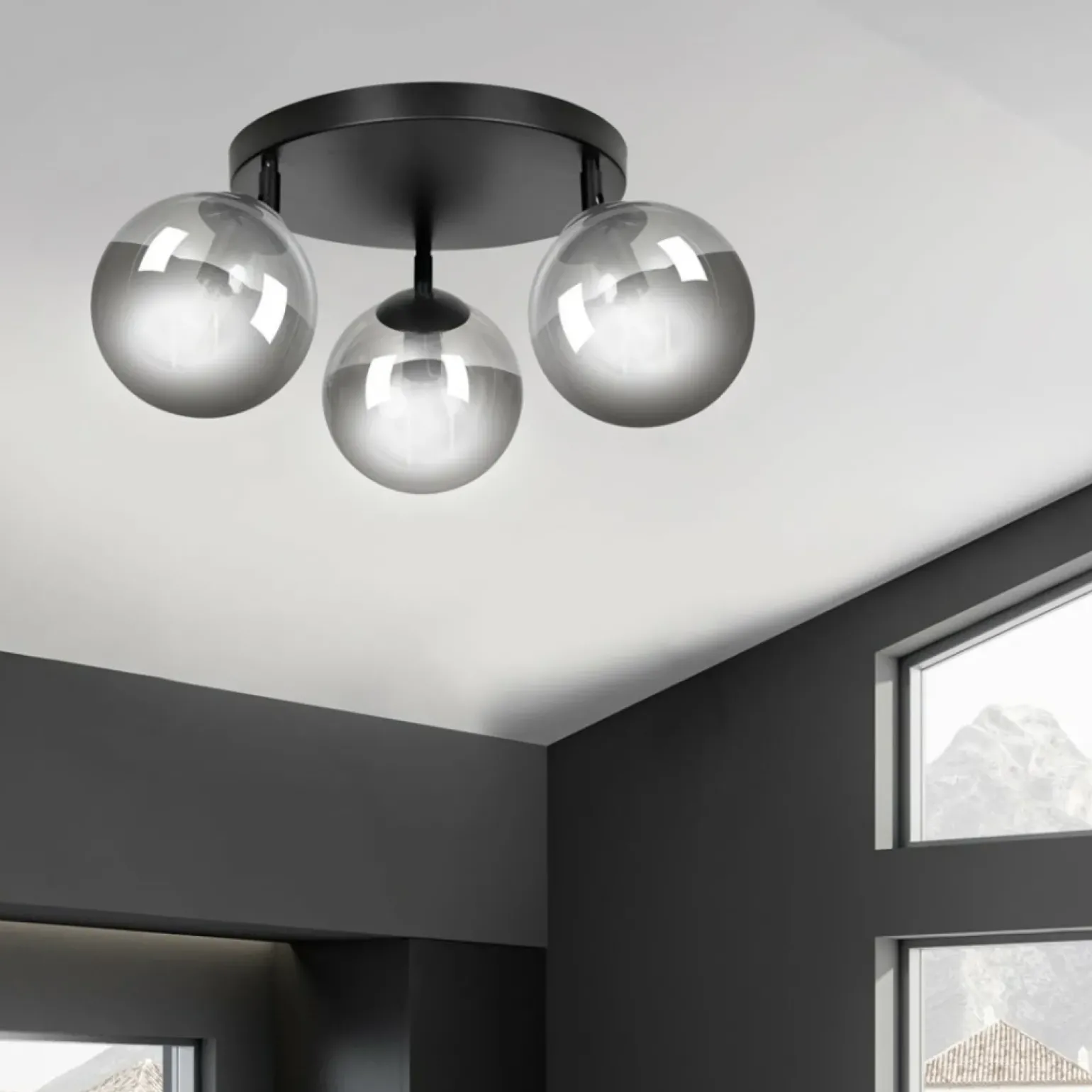 New Lampa sufitowa z kulistymi kloszami 777/3APREM | Kaja Oświetlenie Żyrandole Nowoczesne