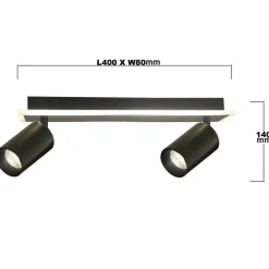 Sale Lampa sufitowa z ledem dookoła listwy LP-0612/2WS BK PARMA | Kaja Żyrandole Nowoczesne