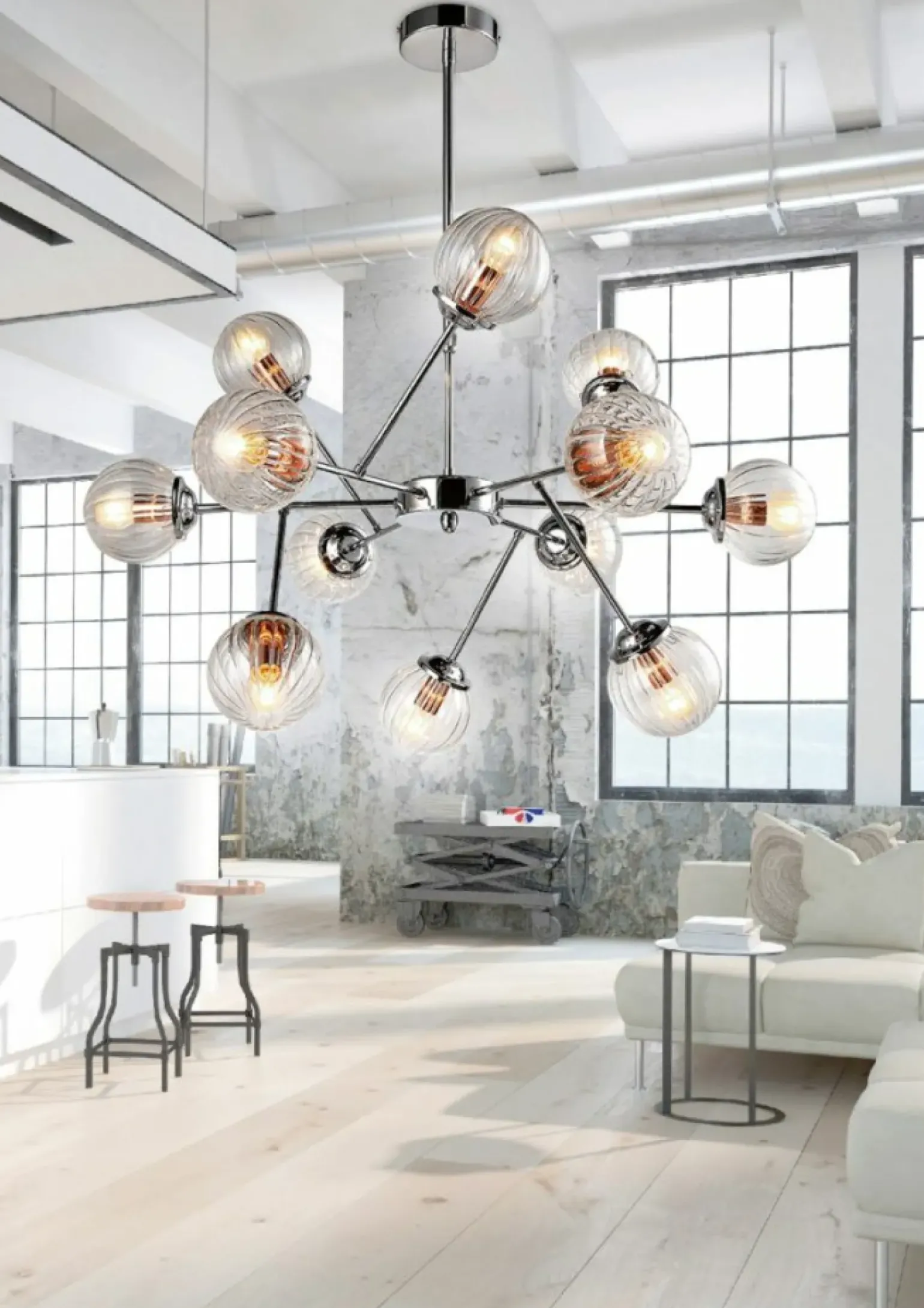 Store Lampa sufitowa z miedzianymi oprawkami 30-64806 BEST | Kaja Żyrandole Nowoczesne