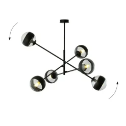 Fashion Lampa sufitowa z obrotowymi ramionami 1168/6 LINEAR | Kaja Oświetlenie Żyrandole Nowoczesne