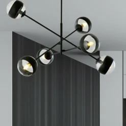 Fashion Lampa sufitowa z obrotowymi ramionami 1168/6 LINEAR | Kaja Oświetlenie Żyrandole Nowoczesne