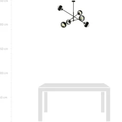 Fashion Lampa sufitowa z obrotowymi ramionami 1168/6 LINEAR | Kaja Oświetlenie Żyrandole Nowoczesne