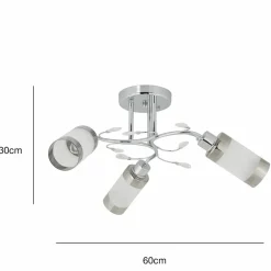 Sklep Kaja Lampa sufitowa z ozdobnymi kryształkami 8267/3 8C | Kaja Oświetlenie