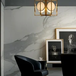 Cheap Lampa sufitowa z ozdobnymi kołami MOD099PL-06G z serii MARMO | Kaja Żyrandole Nowoczesne