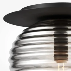 Cheap Lampa sufitowa z poziomym ryflowaniem MOD268CL-01B z serii REELS Żyrandole Nowoczesne