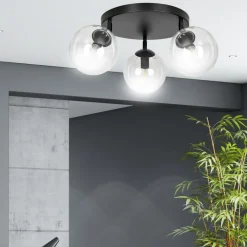 Store Lampa sufitowa z przezroczystymi kloszami 776/3APREM | Kaja Żyrandole Nowoczesne