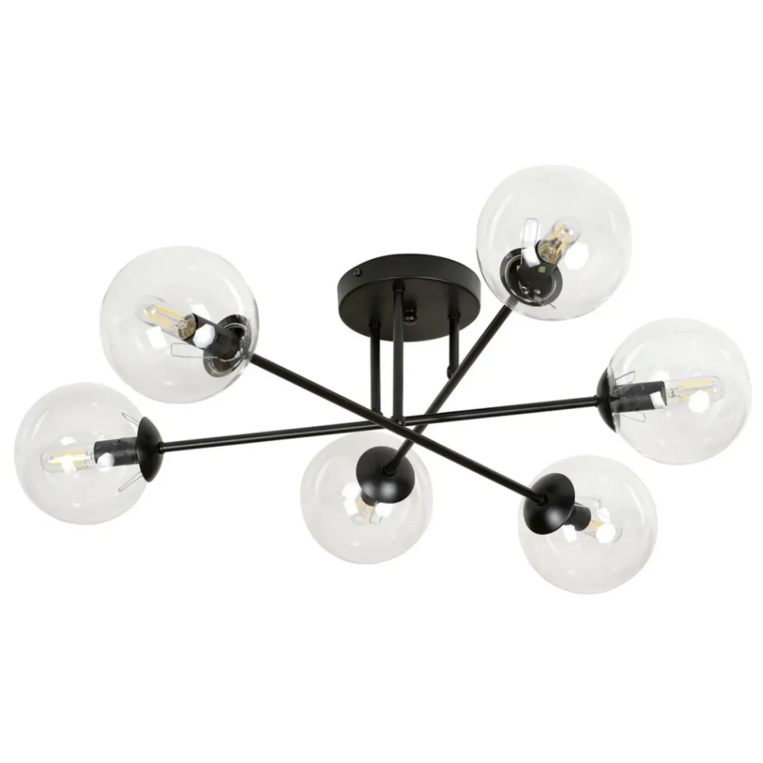 Cheap Lampa sufitowa z przezroczystymi kloszami 831/6B | Kaja Oświetlenie Żyrandole Nowoczesne