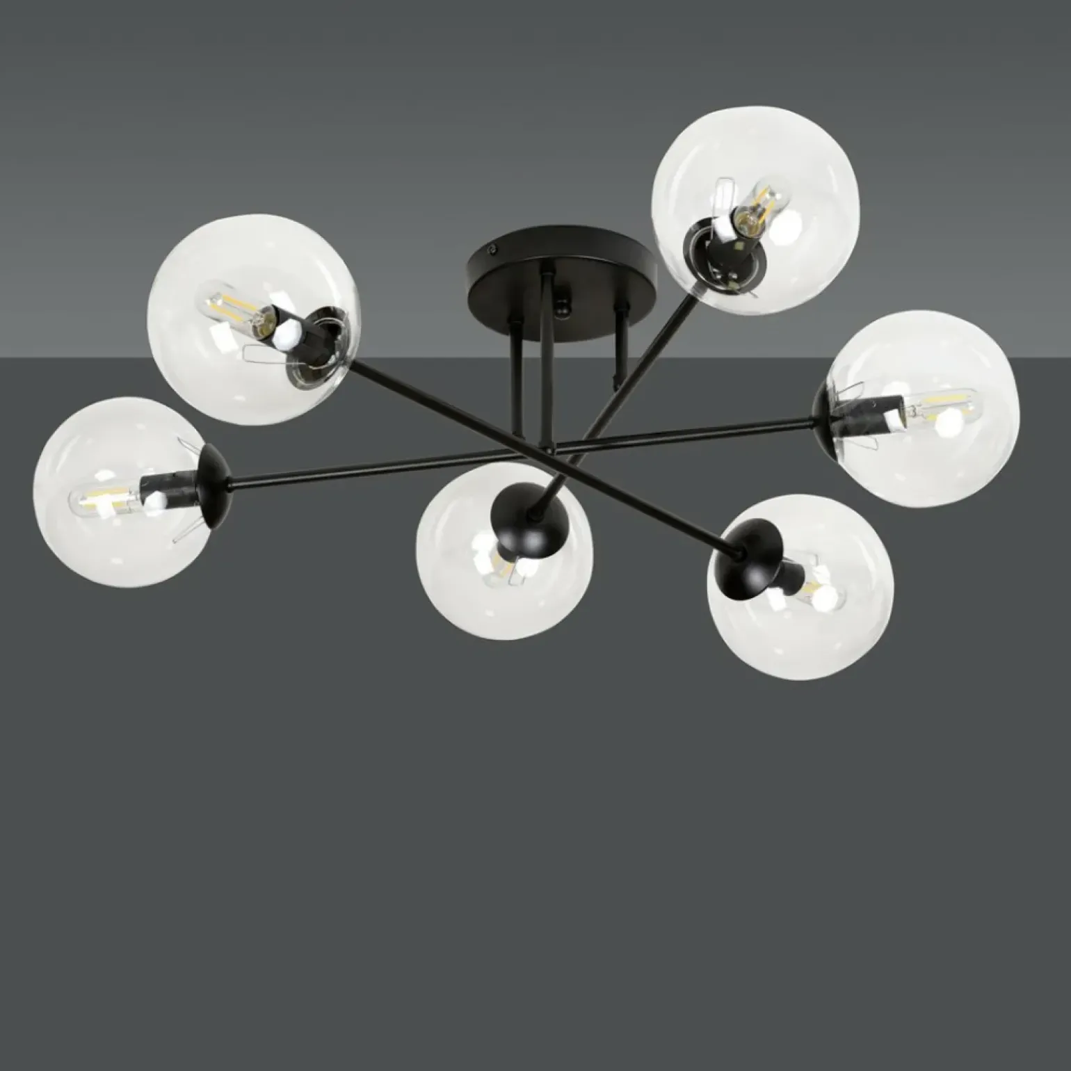 Cheap Lampa sufitowa z przezroczystymi kloszami 831/6B | Kaja Oświetlenie Żyrandole Nowoczesne