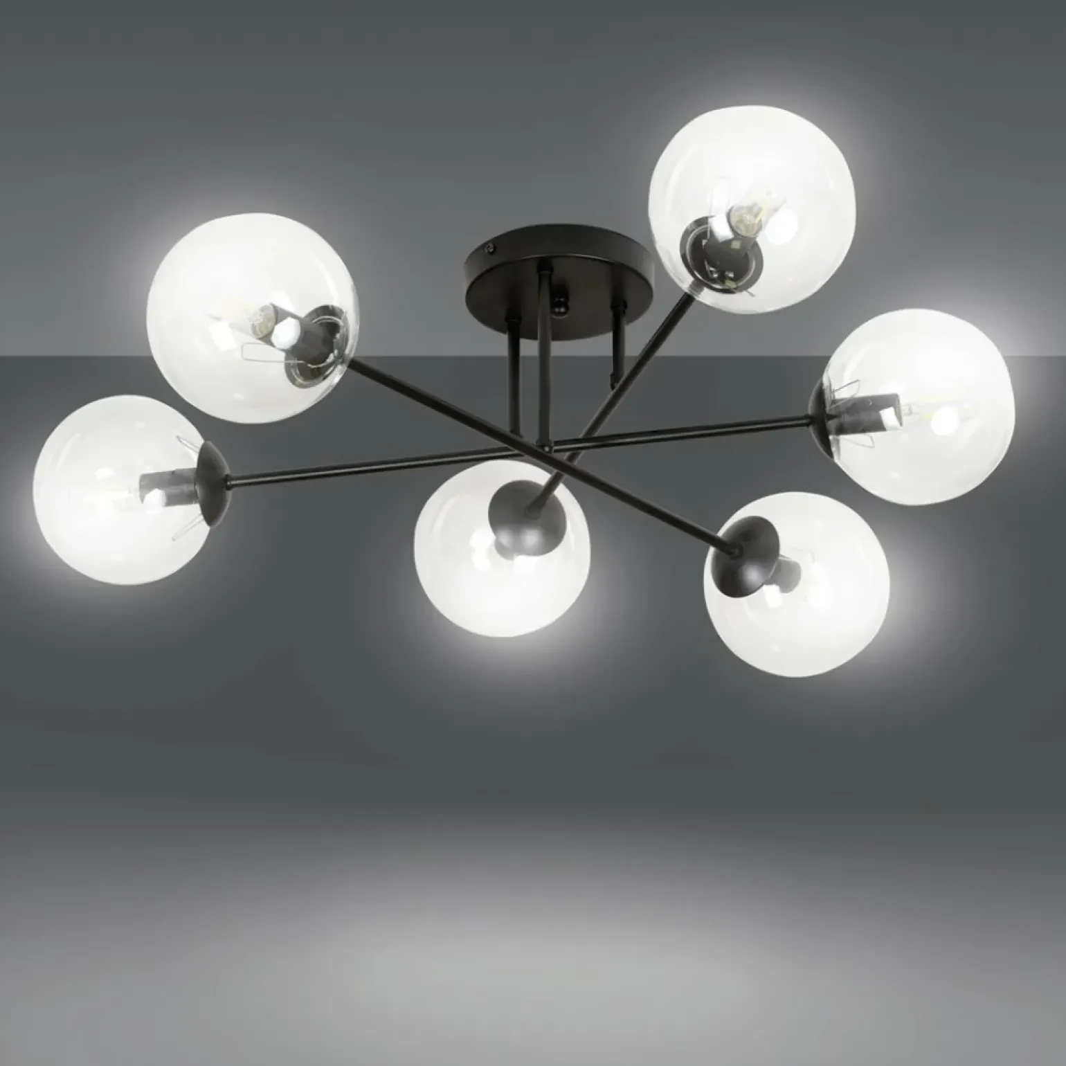 Cheap Lampa sufitowa z przezroczystymi kloszami 831/6B | Kaja Oświetlenie Żyrandole Nowoczesne