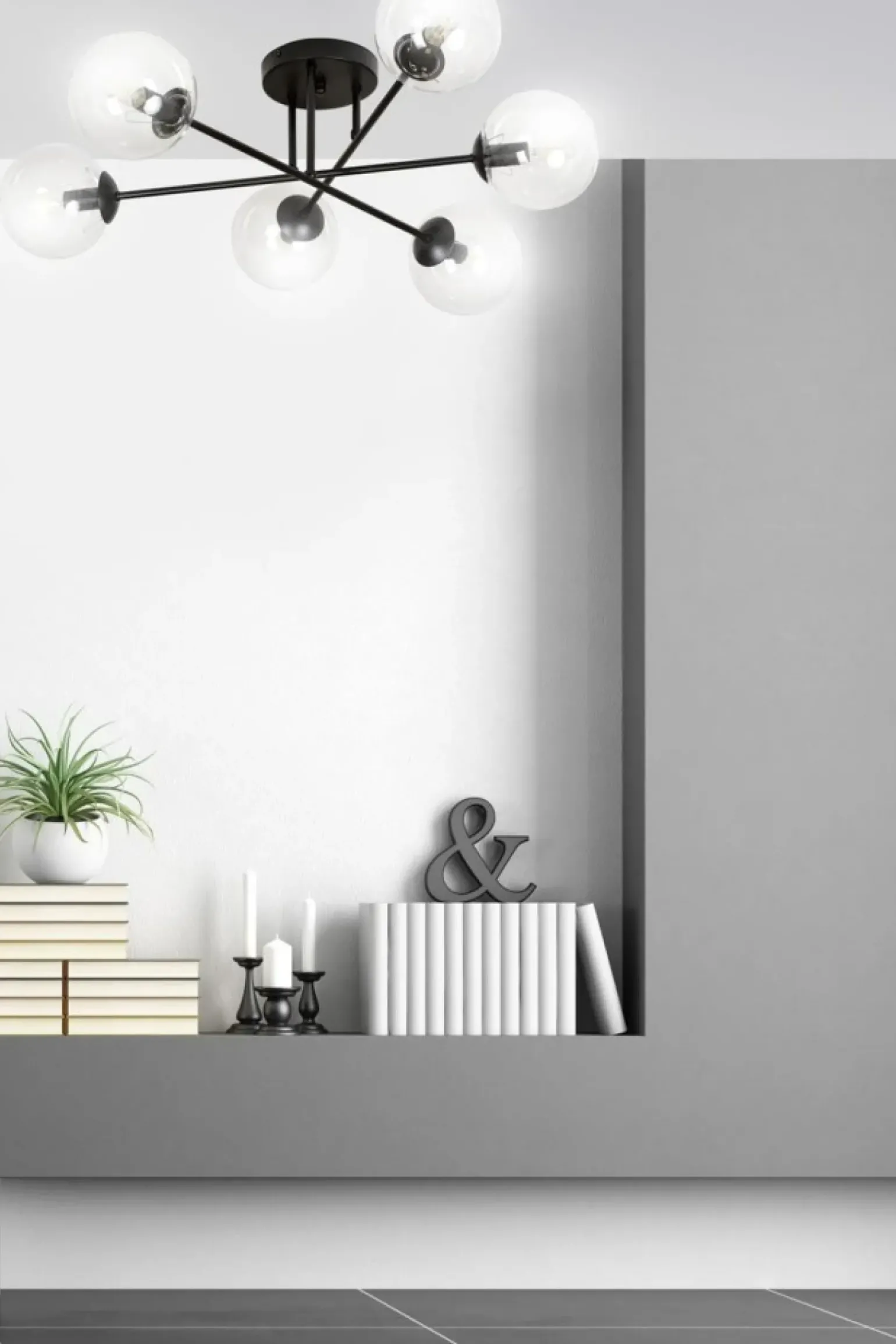 Cheap Lampa sufitowa z przezroczystymi kloszami 831/6B | Kaja Oświetlenie Żyrandole Nowoczesne