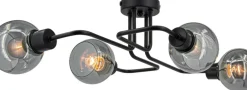 Best Lampa sufitowa z przydymionymi kloszami 3040/4 BL z serii TANGO Żyrandole Nowoczesne