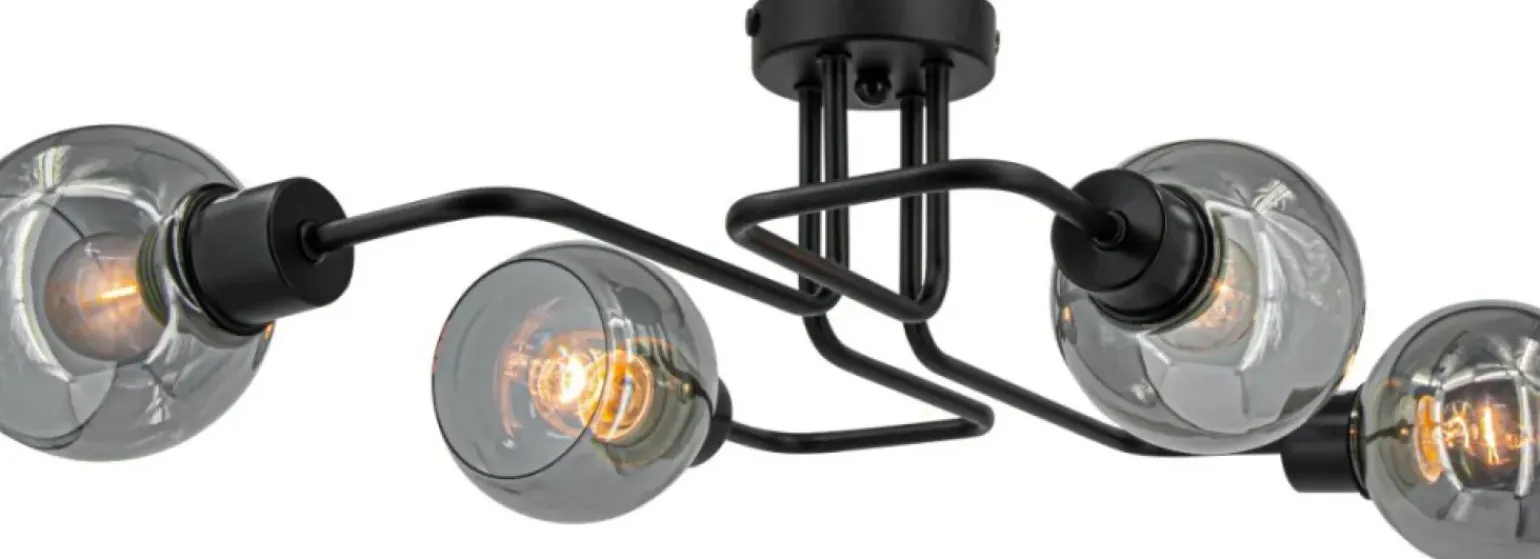 Best Lampa sufitowa z przydymionymi kloszami 3040/4 BL z serii TANGO Żyrandole Nowoczesne