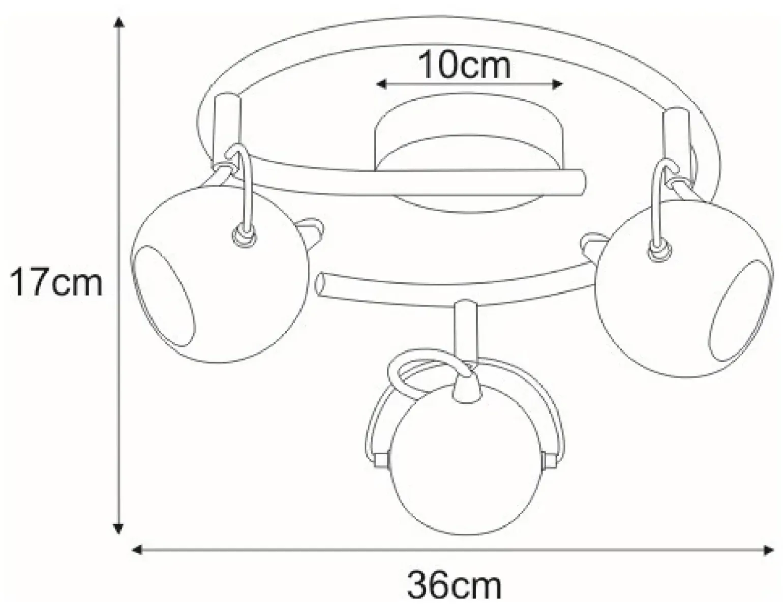 Outlet Lampa sufitowa z reflektorami K-8002/3G CHR SALVA | Kaja Żyrandole Nowoczesne