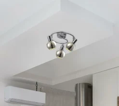 Best Lampa sufitowa z reflektorami K-8003-3G CHR GALAXY I | Kaja Żyrandole Nowoczesne