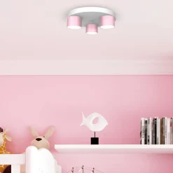 Clearance Lampa sufitowa z różowymi elementami MLP7556 z serii DIXIE | Kaja Oświetlenie Żyrandole Nowoczesne