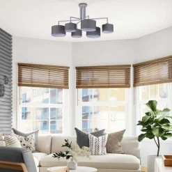 Discount Lampa sufitowa z sześcioma abażurami K-4341 SIMONE GRAY | Kaja Żyrandole Nowoczesne