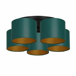 New Lampa sufitowa z trzema abażurami, zielona LX 3546 z serii ARDEN Żyrandole Nowoczesne