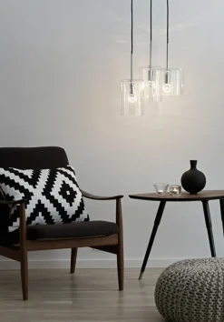 Outlet Lampa sufitowa z trzema różnorodnymi kloszami 105099 | Kaja Żyrandole Nowoczesne