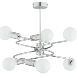 Best Lampa sufitowa ze srebrną konstrukcją AL 63234 z serii DISCO Żyrandole Nowoczesne