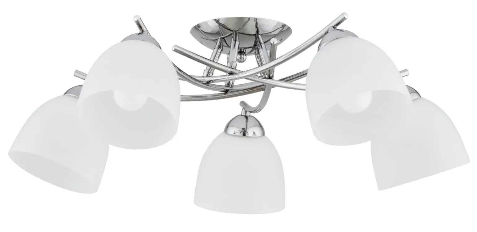 Sklep Kaja Lampa sufitowa ze srebrną oprawą, z kloszami AL 63252 z serii SEVA | Kaja Oświet