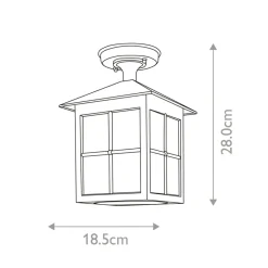 Sklep Kaja Lampa sufitowa, zewnętrzna, czarna BL18A-BLACK z serii WINCHESTER