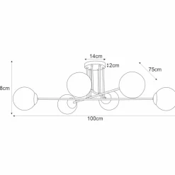 Online Lampa w kształcie krzyżujących się prętów K-4915 ISLA | Kaja Żyrandole Nowoczesne