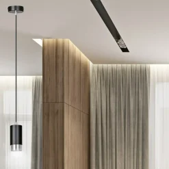 Fashion Lampa w kształcie tuby ze srebrnymi dodatkami 816/1 | Kaja Oświetlenie Żyrandole Nowoczesne