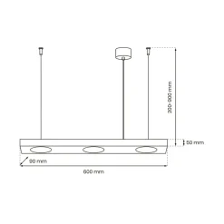 Cheap Lampa wisząca - czarna listwa nad stół MLP8832 z serii ALEXANDER | Kaja Oświetle Żyrandole Nowoczesne