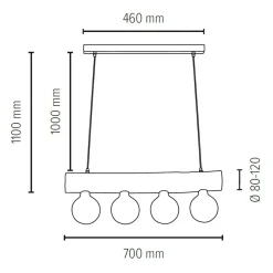 Hot Lampa wisząca 69880404 z serii TRABO SIMPLE Żyrandole Nowoczesne