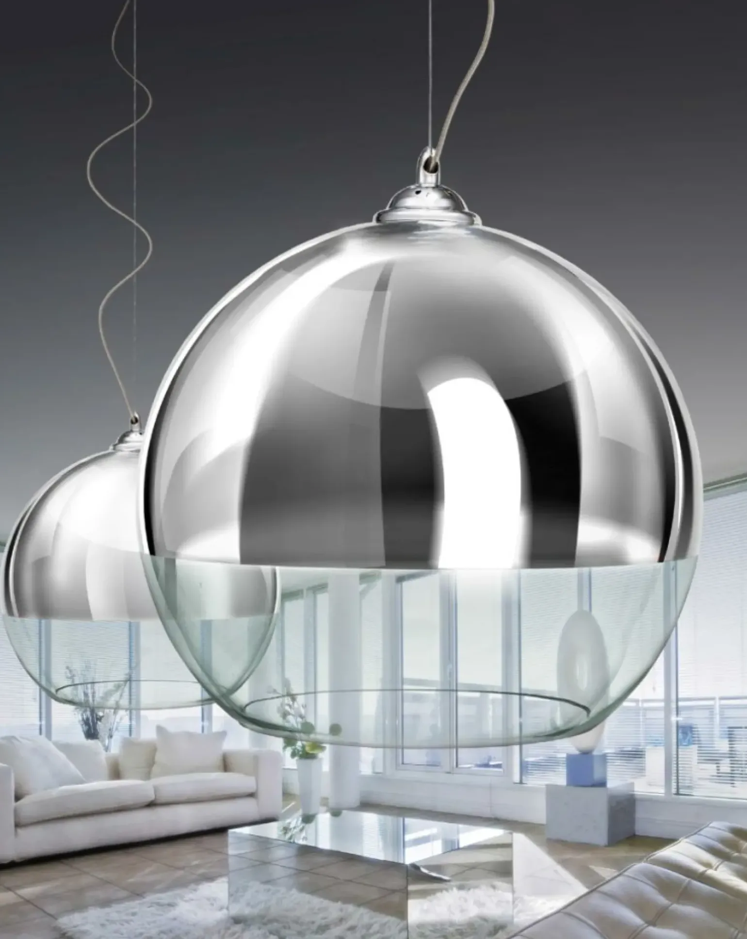 Best Lampa wisząca AZ0734 - Silver ball 40 - AZZARDO Żyrandole Nowoczesne