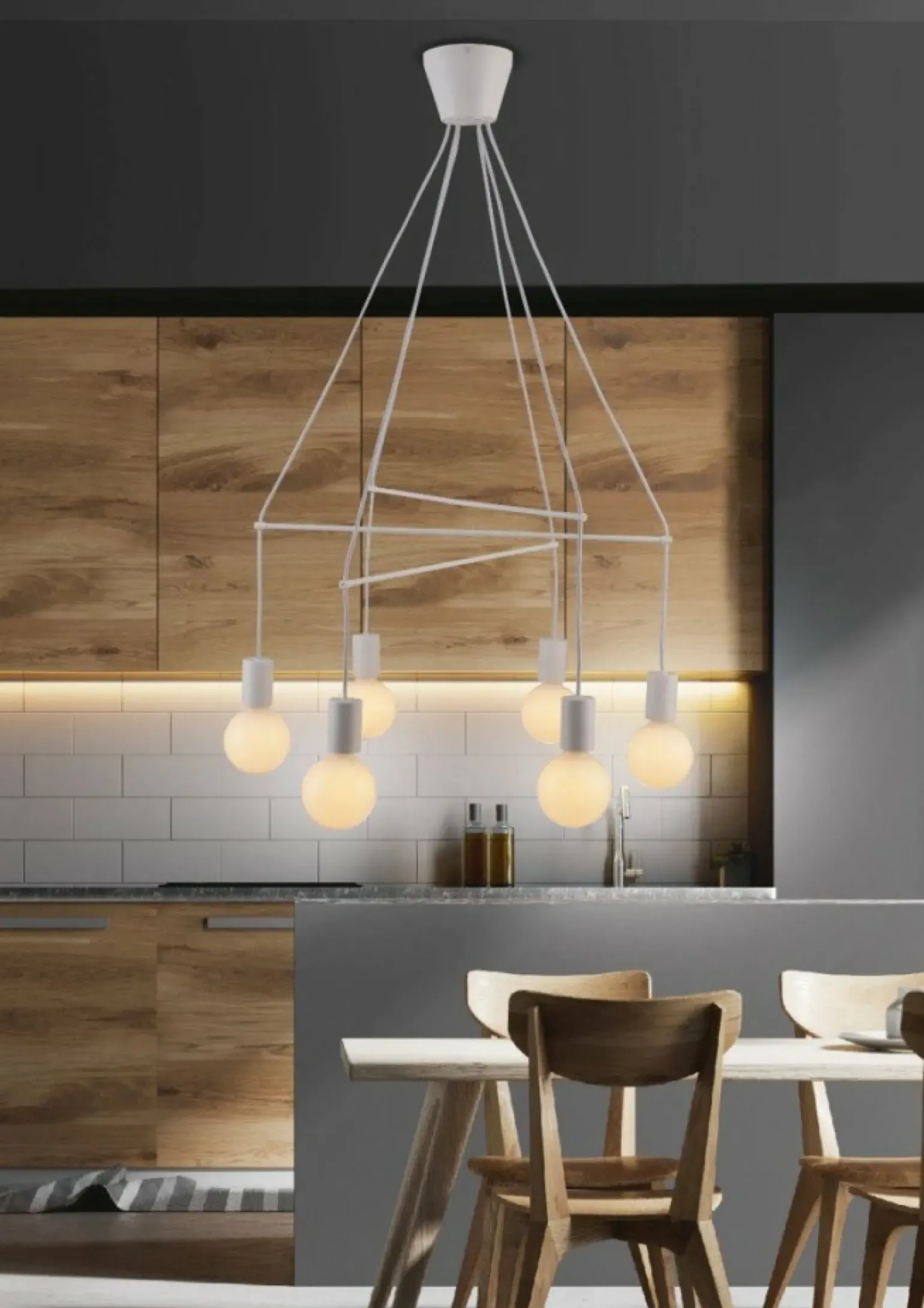 Flash Sale Lampa wisząca bez kloszy, do kuchni 36-70920 ALTO | Kaja Oświetlenie Żyrandole Nowoczesne