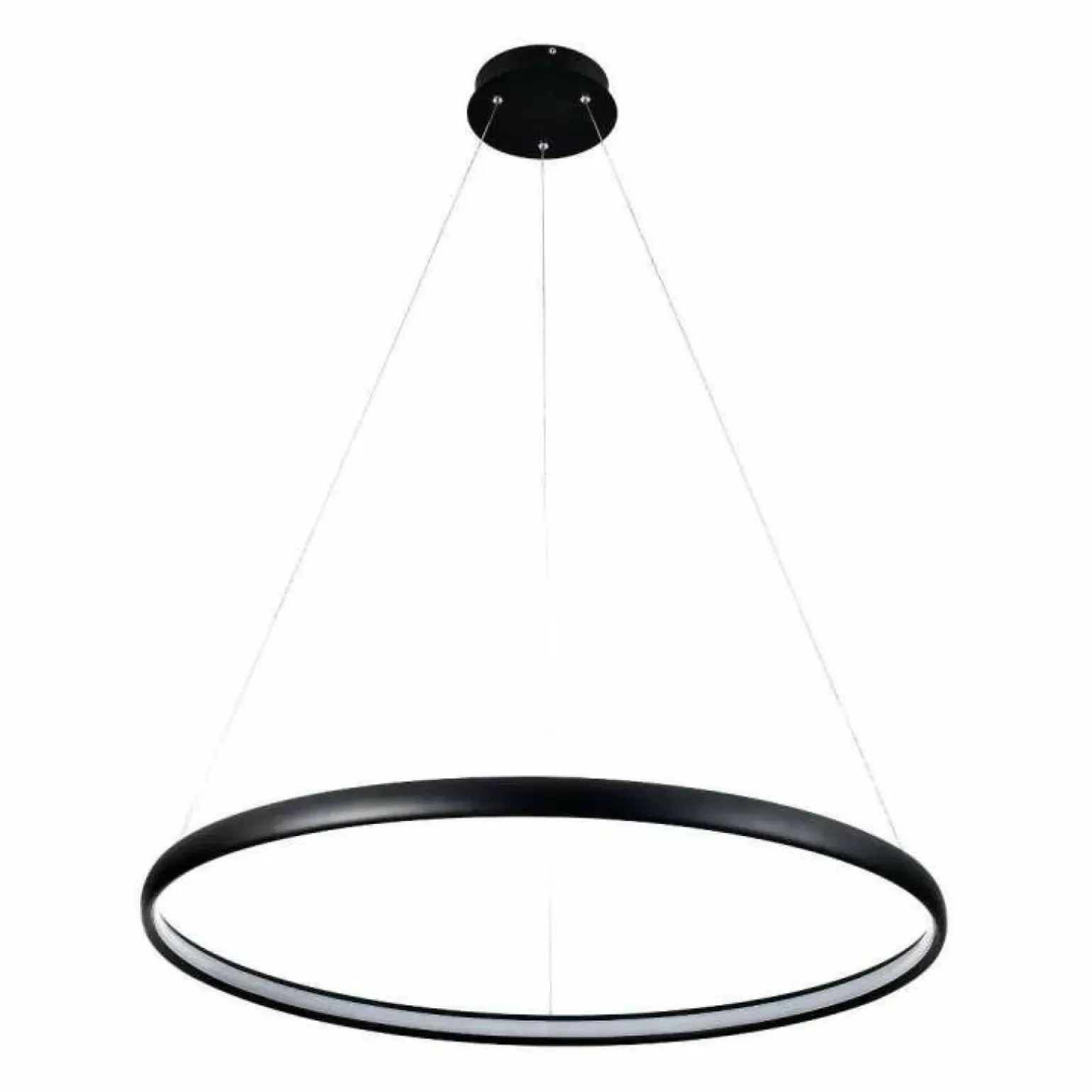 Store Lampa wisząca czarny okrąg LED PL210503-800-BK CARLO | Kaja Żyrandole Nowoczesne